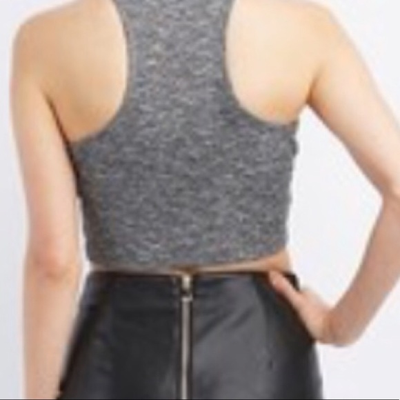 Grey key hole crop top Charlotte Russe S/M - Picture 5 of 8